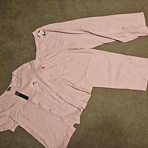 Womens 2 piece pink matching pajama set with tags size M